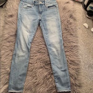 light wash denim jeans